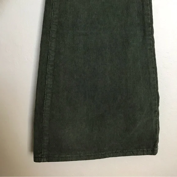 We The Free Green Jayde Corduroy High Rise Flare Pants Size 31 NEW Retro
